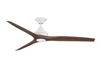 Spitfire 2 60" AC Ceiling Fan With 17W Dimmable LED Matt White Motor / Walnut Polymer Blades - MS21MW + BS21WA + SPI17LED