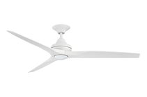Spitfire 2 60" AC Ceiling Fan With 17W Dimmable LED Matt White Motor / White Wash Polymer Blades - MS21MW + BS21WW + SPI17LED