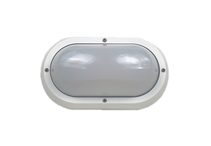 Plain Trim 10W LED Polycarbonate Bulkhead White / Warm White - LJL6001-WH