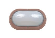 Plain Trim 10W LED Polycarbonate Bulkhead Copper / Warm White - LJL6001-CO