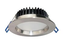 AT9012 Round 12W Dimmable LED Downlight Satin Chrome / Tri-Colour - 11218