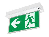 Blade LED Surface Exit Sign With Emergency Downlight White - 19880/05