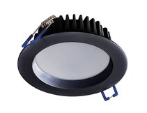 AT9012 Round 12W Dimmable LED Downlight Black Frame / Tri-Colour - 11060