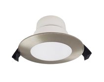 Roystar 9W Dimmable LED Dip Switch Flush Downlight Brushed Chrome / Tri-Colour - 202619N + 202625