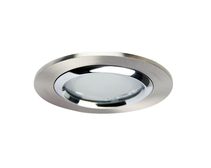 Vida 100 Glass Covered Recessed Downlight Brushed Chrome - LF4583BCH
