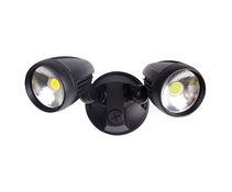 Muro 30 Watt Twin Head LED Spotlight Black / Tri Colour - 25059