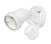 Hunter-III 11W LED Single Spotlight With Sensor White / Cool White - 19975/05