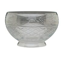 Decorative Clear Glass Hand Cut Decorative Pattern - S601