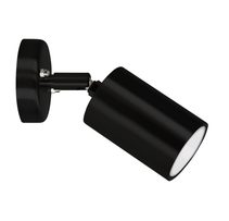 Varde 6W 240V LED Single Adjustable Wall Pillar Light Black / Cool White - LF7411BK