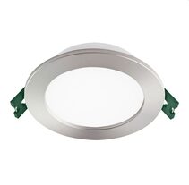 Trader Round 9W Dimmable LED Downlight Satin Nickel / Tri-Colour - S9141TC/WH SN/RING