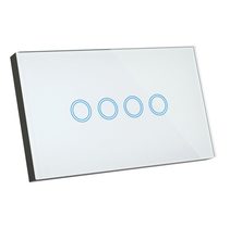 Elite 4 Gang Glass Wall Switch - 20688/05