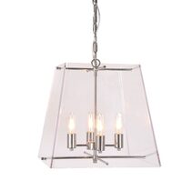 Vera Acrylic Hanging Lamp Nickel - ELZRD7625B4N