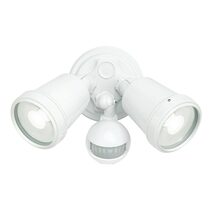 Hunter 22W Twin LED Spotlight with Sensor White / Tri-Colour - 20625/05