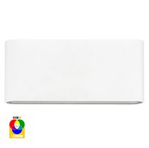 Lisse 10W 12V DC Up & Down Dimmable LED Wall Light White / RGBW - HV3644RGBW-WHT