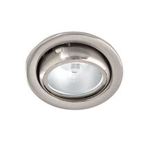 Eyeball Tiltable Furniture Light 12V AC / DC 20W Low Voltage Light Satin Chrome - SVU-13-SC