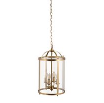 Manor Large 4 Light Pendant Satin Brass - LOI1001603