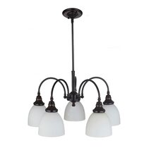 Benson 5 Light Pendant Arms Down Bronze - LOI1001175A