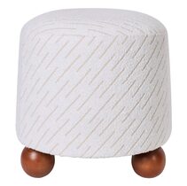 Orta Stool White Jacquard - 33458