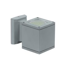 Architectural Square Up / Down 240V Wall Pillar Light Silver - LGX53-S2-SG