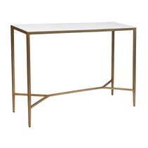 Chloe Stone Console Table Large Antique Gold - 31168