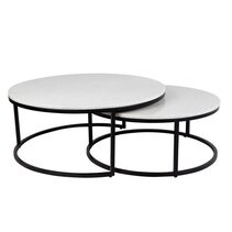 Chloe Stone Nesting Coffee Tables Black - 31958