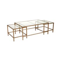 Cocktail Glass Nesting Coffee Tables Antique Gold - 32406