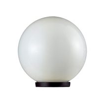 Ivela 40cm Opal Sphere Post Top Light Black - 18605