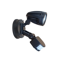 Illume 10W Single LED Spotlight with Sensor Black / Cool White - ILLUME EX1S-BK