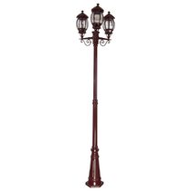 Vienna Triple Head Tall Post Light Burgundy - 15940