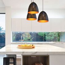 Bohemian Rustic Ellipse Shape Pendant Black - Celeste3