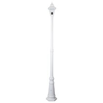 Paris Single Head Tall Post Light White - 15163