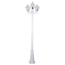 Paris Triple Head Tall Post Light White - 15175