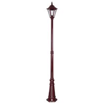 Turin Single Head Tall Post Light Burgundy - 15460