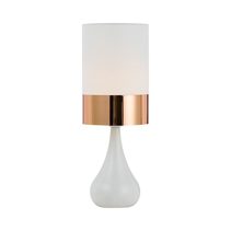 Akira White/Copper Table Lamp
