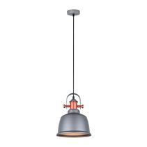 Bell Shape Pendant With Copper Highlights Grey - Alta3