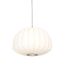 Coote 1 Light Pendant Large Nickel / White - Coote PE50-WH