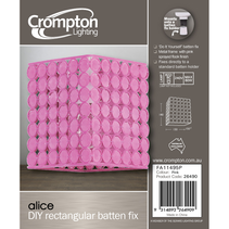 Alice Rectangular DIY Batten Fix Pink - FA11495PNK