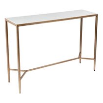 Chloe Stone Console Table Small Antique Gold - 32217