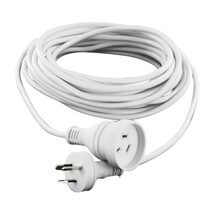 Mains Power Extension Lead Cord With handy Plug White - 7 Meter