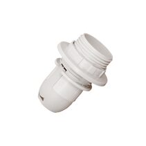 Lampholder 10mm Thread SES With Stopper White - ACLH10MMSESEUROWH