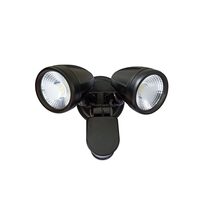 Illume 20W Twin LED Spotlight with Sensor Black / Cool White - ILLUME EX2S-BK