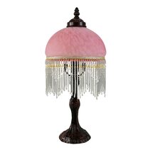 Victorian 8" Beaded Table Lamp Pink - TL-308-PK