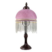 Victorian 8" Beaded Table Lamp Purple - TL-308-PB