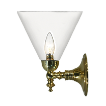 Koscina Wall Light Brass With Cono Clear Glass - 3000153