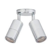 Anodised Aluminium Twin Adjustable Spot Light - 240V LED - AT5005/TWIN/AND/LED
