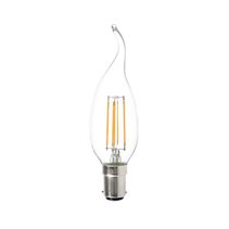Filament Candle LED Flame Tip 4W B15 Dimmable / Warm White - LFCAN4WCSBCWWD