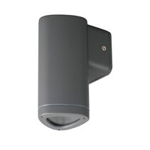New Flinders Fixed Wall Pillar Spot Light Charcoal Black - SE7131CB GU10