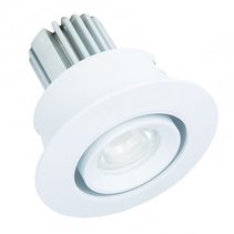 Round 3W LED Cabinet/Shelf Mini Downlight White Finish / Cool White - AT9014/WH/CW