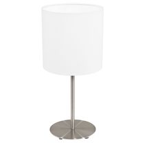 Pasteri Table Lamp Satin Nickel / White - 31594N
