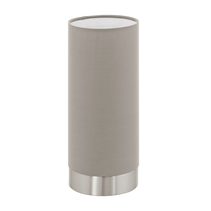 Pasteri Touch Dimmable Table Lamp Satin Nickel / Taupe - 95122N